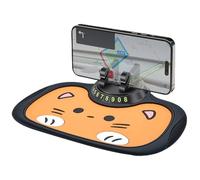 Weppduk Support de téléphone portable pour voiture | Tapis de tableau de bord de voiture de dessin animé - Tapis de tableau de bord antidérapant multifonction avec plaque d'immatriculation de