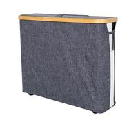 Weppduk Tube d'essuie-tout - Rangement pratique pour papier toilette avec couvercle | Grand panier de rangement de 23 L avec couvercle | Porte-rouleau de papier toilette pliable | Bac de rangement de