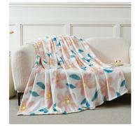 Weptrivion Manta de sofá, Manta Tipo chal Universal Fresca Para Las Cuatro estaciones, Manta de franela Con patrón Lindo, Manta Para la Siesta, Manta Para Aire acondicionado(Color:E,Size:150 * 200cm)