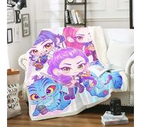 WEQEER K-Pop：Demon Hunters Demon Microfibre Blanket Fleece Blanket - 150 x 200 cm - Soft and Warm for Children (8,100X140CM)