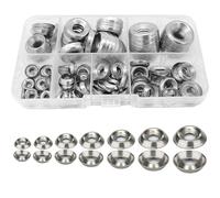 WeqeYent Lot de 180 rondelles métalliques pour vis (M3-M9), rondelles décoratives à tête fraisée en acier inoxydable (#4#6#8#10#12#14#16)