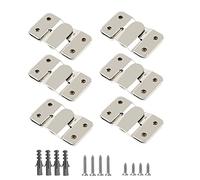 WeqeYent Lot de 6 paires (12 pièces) de crochets de fixation encastrés en acier inoxydable pour accrocher des photos, miroirs, cadres de lit, meubles (53 mm)