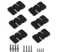 WeqeYent Lot de 6 paires (12 pièces) de supports encastrés dissimulés en acier inoxydable pour accrocher des photos, miroirs, cadres, têtes de lit, meubles (noir)