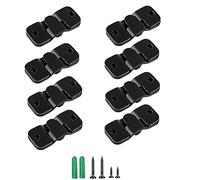 WeqeYent Lot de 8 paires (16 pièces) de supports de montage encastrés dissimulés avec boucle de suspension en acier inoxydable pour cadres de photos, miroirs, cadres et connecteurs de meubles (noir)