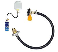 Weqizuerqi Adaptateur de recharge pour bouteilles de gaz - Tuyau adaptateur avec valve de régulation marche/arrêt - Raccord de tuyau haute pression pour de bouteilles de gaz, camping