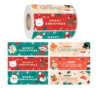 Weqizuerqi Autocollants de Noël pour | 300 Pièces Autocollants Décoratifs De Noël En Rouleau - Étiquettes d'Emballage Autocollantes,Pour Fêtes Rassemblement Décoration Famille Bureau