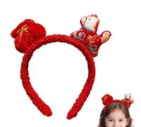 Weqizuerqi Bandeau animal, bandeau en peluche avec symbole de chance | Fête du printemps, pour le Nouvel An, Noël, carnaval, fête à thème, vacances, spectacle sur scène et jeu de rôle