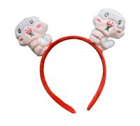 Weqizuerqi Bandeau serpent pour l'année 2025, animaux de dessin animé, couvre-chef en peluche, fournitures de fête du Nouvel An chinois pour femmes et filles