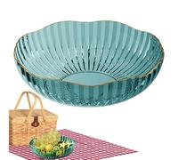 Weqizuerqi Bol à fruits 25 x 25 x 7,3 cm - Plateau de service pour fruits en PET - Plateau de service pour la ferme, la cuisine, le pain, les collations, la maison