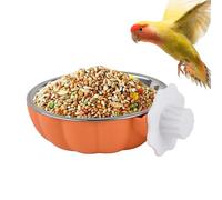 Weqizuerqi Bol Alimentaire pour Perroquet | Accessoire De Cage pour Nourriture Et Eau | Bol Suspendu Anti-Renversement en Acier Inoxydable pour Perruches Conures Calopsittes Usage Intérieur Et