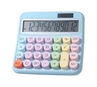 Weqizuerqi Calculatrice de Bureau - Calculatrice de Bureau 12 Chiffres avec Grand Écran,Écran Inclinable à 15 Degrés avec Affichage LCD de 13 cm Machine à Additionner Colorée pour Finance Comptabilité