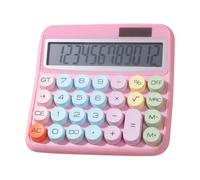 Weqizuerqi Calculatrices De Bureau - Grands Boutons 12 Chiffres Calculatrice de Table | Écran Inclinable à 15 Degrés avec Affichage LCD de 13 cm Machine à Additionner Colorée pour Finance Comptabilité