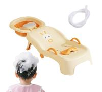 Weqizuerqi Chaise de Lavage de Cheveux pour,Fauteuil Reclinable De Shampooing Pliable - Siège Bébé Inclinable Avec Support Tête Pour Bain Toilette Maison