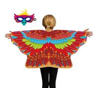 Weqizuerqi Déguisements | Ensemble de Costume Confortable pour Déguisement - Cape Ailes d'et Masque pour Enfant - Garçon Fille Anniversaire Noël Halloween Carnaval Scène École Bal Costumé