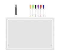 Weqizuerqi Dry Erase DESCH DESCH DESCH - Tableau blanc pour bureau - Tableau blanc - En acrylique - Bloc-notes avec support - Multifonction - Pour la maison et l'école