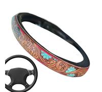 Weqizuerqi Housse de volant | Décoration de cowboy pour intérieur de camion - Housse de volant respirante et résistante à l'usure pour van, SUV, berline, taxi, véhicules tout-terrain, voiture, femme