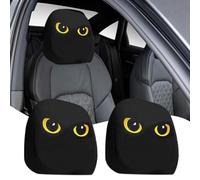 Weqizuerqi Housse pour appuie-tête de siège de voiture | Big Eyes | Accessoires intérieurs doux pour véhicule automobile homme femme conducteur trajets quotidiens voyage route Halloween