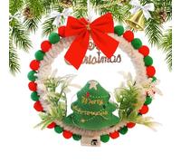 Weqizuerqi Kit de bricolage pour couronnes de Noël - Kit de bricolage fait à la main avec éclairage LED | Couronne décorative pour la maison, pour professeur d'art, église, bureau, appartement, café