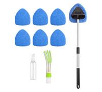 Weqizuerqi Kit de Brosse de Nettoyage de Pare-Brise, Brosse de Pare-Brise,Brosse de Nettoyage de Extensible pour Voiture - Brosse de fenêtre Facile à Nettoyer, Entretien du véhicule, avec