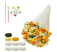 Weqizuerqi Kit de couverture à faire soi-même | Bouquet au crochet, sac en matériau pour débutants, maman, maman, Noël, Saint-Valentin