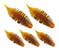 Weqizuerqi Lot de 5 leurres de pêche souples en eau douce - Appâts en caoutchouc - Animated Swimbaits - Multifonctionnels, faciles à attraper avec une forte attraction pour l'eau douce