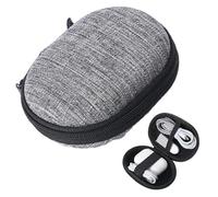 Weqizuerqi Mini étui électronique - Pochette de rangement pour accessoires électroniques - Sac de rangement étanche pour accessoires numériques de voyage pour garder les câbles techniques, Ovale