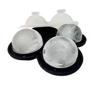 Weqizuerqi Moule à Glaçons Sphériques - Plateau Réutilisable en Silicone Antidérapant | Moule à Billes de Glace en Silicone,pour Whisky, Cocktail, Bière, Café, Jus, Maison, Cuisine, Frigo