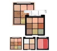 Weqizuerqi Palette Fard à Paupières et Blush | Fards à Paupières Fards à Joues Illuminateur pour Femme - Effets Satinés et Mats Cosmétiques Doux Beauté pour Soirée et Voyages