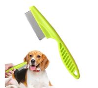 Weqizuerqi Peigne anti-puces pour chien | Brosse de lavage pour chien avec poignée antidérapante | Peigne anti-puces pour animaux de compagnie | Aide à la peau sèche pour prévenir et détecter les
