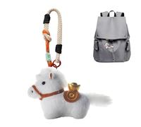 Weqizuerqi Peluche en Forme de Cheval,Cheval Douce Pendentif - avec un Lanyard et une Porte-clés en Peluche - pour Femmes Hommes Sac Anniversaire Noël Nouvel An 2026 Faveurs de Fête