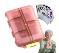 Weqizuerqi Petit pilulier | Pilulier à 10 compartiments - Boîte de rangement compacte pour les voyages, le travail, le camping