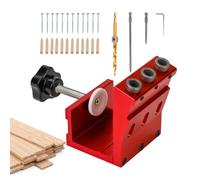 Weqizuerqi Pocket Hole Jig - Système Pocket Drill Hole - Outil de connexion réglable avec étagé pour la construction de meubles et les projets en bois