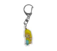 Weqizuerqi Porte-clés chat - Crochets porte-clés transparents avec imprimé chat banane,Jouet clicker porte-clés acrylique 2D avec lanière pour clés de voiture, sacs à dos, sacs à main, et adultes