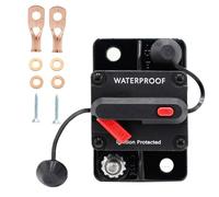 Weqizuerqi Porte-fusible étanche - Disjoncteur audio - 60 A - Interrupteur de voiture avec réinitialisation manuelle - Haute performance - Protection contre les surcharges - Pour marine, SUV