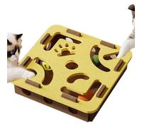 Weqizuerqi Puzzle de friandises pour chat | Boîte à puzzle pour chat | Tunnel labyrinaire de clochette pour favoriser l' des chats