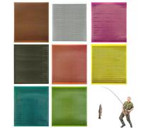 Weqizuerqi Quills synthétiques pour Attacher Les Plumes, pêche des Plumes synthétiques,8 Feuilles à Attacher des matériaux enveloppe corporelle - Autocollant de leurre, Accessoires Portables pour Les