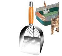 Weqizuerqi Ramasse-Litière pour Chat | Pelle à Tamiser en Acier Inoxydable - Ramasse-Crottes pour Bac à Litière de Chat - pour Le Nettoyage Intérieur de la Maison des Animaux pour Les Hommes Les