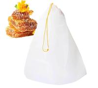 Weqizuerqi Sac filtrant avec cordon de serrage | Sac passoire à miel en maille fine en nylon - Outil d'extraction sûr et inodore pour yaourt, moût de bière, lait de noix, soupe au poulet et miel