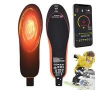 Weqizuerqi Semelles Chauffantes Rechargeables,Semelles Chauffantes Électriques - 1 Paire de Semelles Thermiques Rechargeables USB pour l'hiver, intérieures de contrôle par Application pour