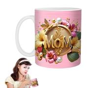 Weqizuerqi Tasse Maman, Tasse de Fête des Mères | Tasse à café en céramique, Motif floral élégant Appréciation Tasse à thé pour les amateurs de thé Fille Fils Nouvelles mamans Femme