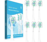 WEQNNM Lot de 6 brossettes Compatibles avec Philips Sonicare | Têtes de Brosse à dents de rechange Compatibles avec Philips Sonicare 4100 6100 C3 et Plus