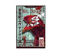 weqwe Neon Genesis Evangelion Poster sur toile Robot géant Unité 02 Décoration de chambre à coucher Paysage sportif Bureau Décoration Cadeau 60 x 90 cm Style 1