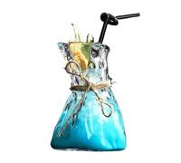 WEQYFDC 270ml Creative Pleating Cocktail Glasses for Bar Glassware Wine Glass Restaurant Juice Coffee Cup Vase Ornaments Tool