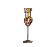 WEQYFDC 2pcs Creative Crystal Glass Human Model Red Wine High Borosilicate Legged Goblet Party Cocktail Glasses Bar(01)
