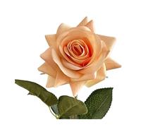 WEQYFDC Artificial Flowers Moisturizing Rose Simulation Bouquet Wedding Valentine's Day Fake(Orange Yellow,15pcs)