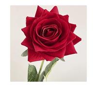 WEQYFDC Artificial Flowers Moisturizing Rose Simulation Bouquet Wedding Valentine's Day Fake(Red,15pcs)