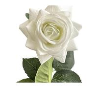 WEQYFDC Artificial Flowers Moisturizing Rose Simulation Bouquet Wedding Valentine's Day Fake(White,20pcs)