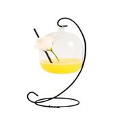 WEQYFDC Creative Cocktail Glass - Porcupine Fish/Swan/Rose/Octopus/Bird Design, Novelty Drink Cup for KTV Bar Night Party(420ML)