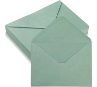 WEQYFDC Lot de 50 à 100 cartes d'invitation de mariage imprimables, enveloppes 12,7 x 18,8 cm, for anniversaire, baptême(Light green,50PCS)