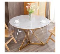 WEQYFDC Sets De Table Transparents Nappe Ronde Transparente en Plastique, Nappe De Protection Imperméable(150cm-59inch)